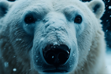 白雪皑皑的北极熊图片