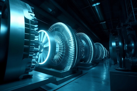 涡轮风扇低角度的工业发电机设计图片