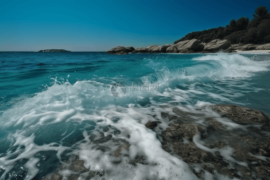 大海里的海浪图片