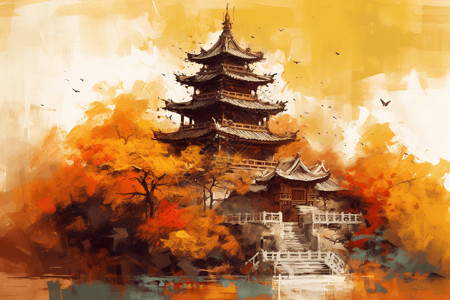 宏伟的中国建筑背景图片