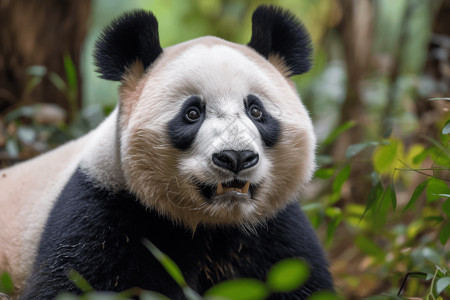 森林中的大熊猫图片