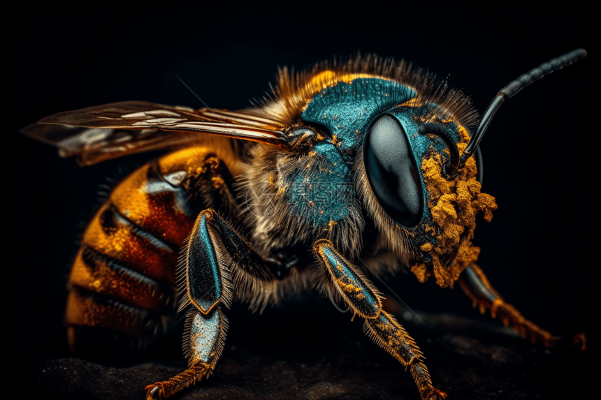 探索觅食的蜜蜂图片