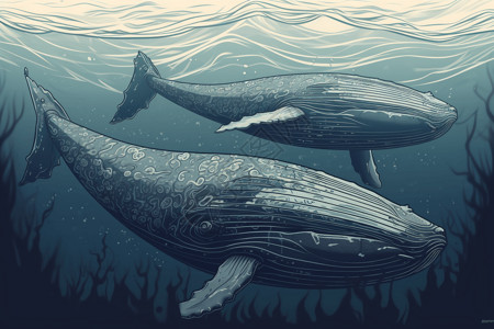 海洋里的虎头鲸高清图片