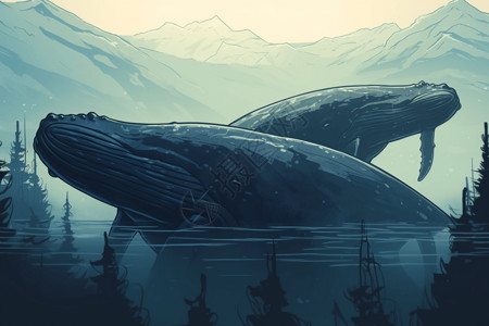 巨大的虎头鲸高清图片