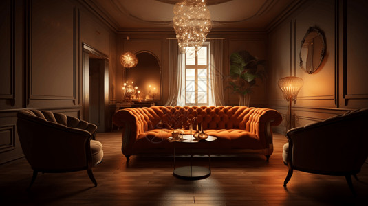 古典装饰的客厅图片