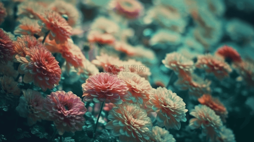 像素化花卉风格图片