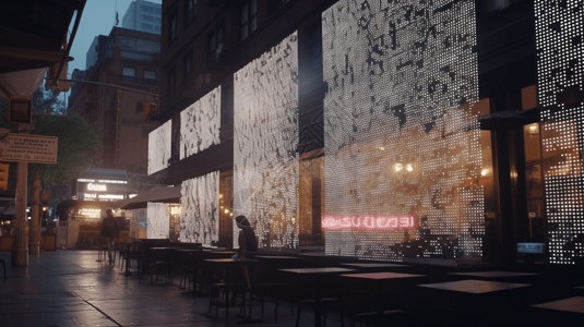 大连中山区夜景二进制数字的餐厅区设计图片