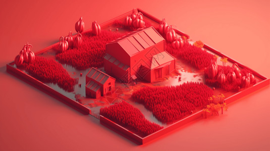 创新农场的3D概念图图片