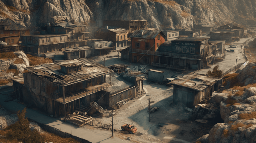 采矿小镇的概念图图片
