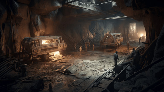 矿山采矿的地下视图图片