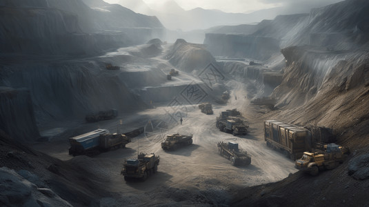 露天矿的采矿卡车设计图片