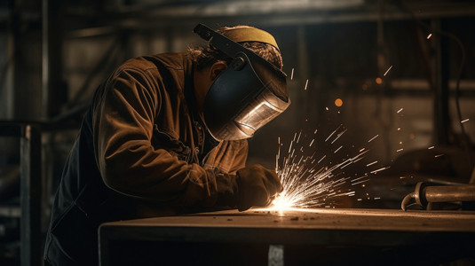 炬燵金属框架焊炬的工人设计图片