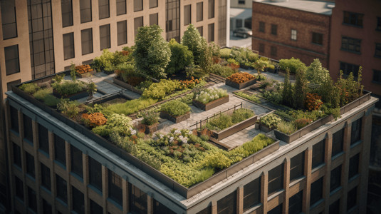 等距建筑等距的城市屋顶花园设计图片