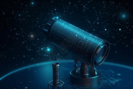 天文望远镜探索长镜头高清图片