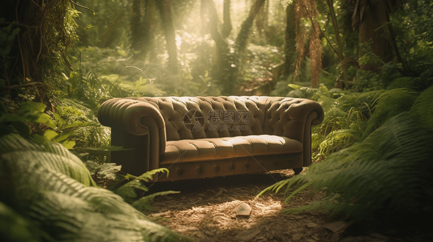 丛林中的沙发图片