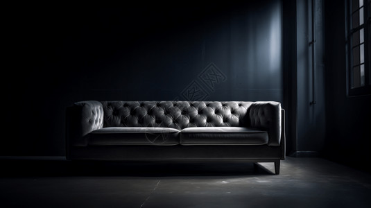 黑色现代设计沙发图片