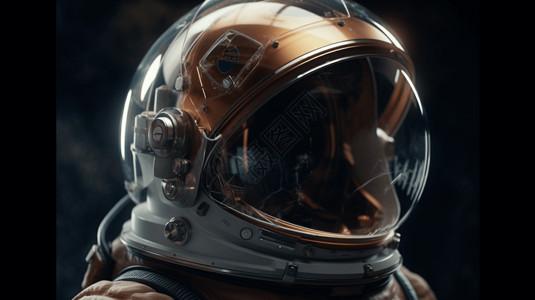 特殊材质的宇航员头盔背景图片