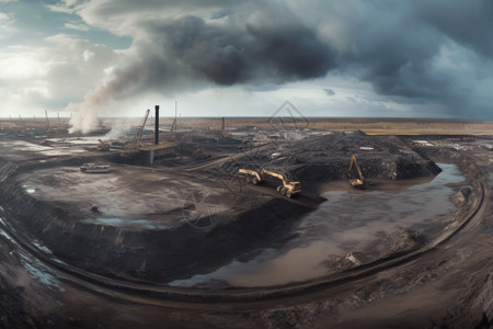 大型煤矿开采基地图片