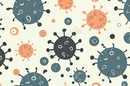 细菌病毒可视化背景图片