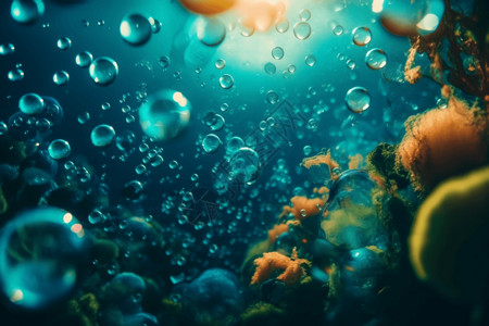 水下的海洋背景图片