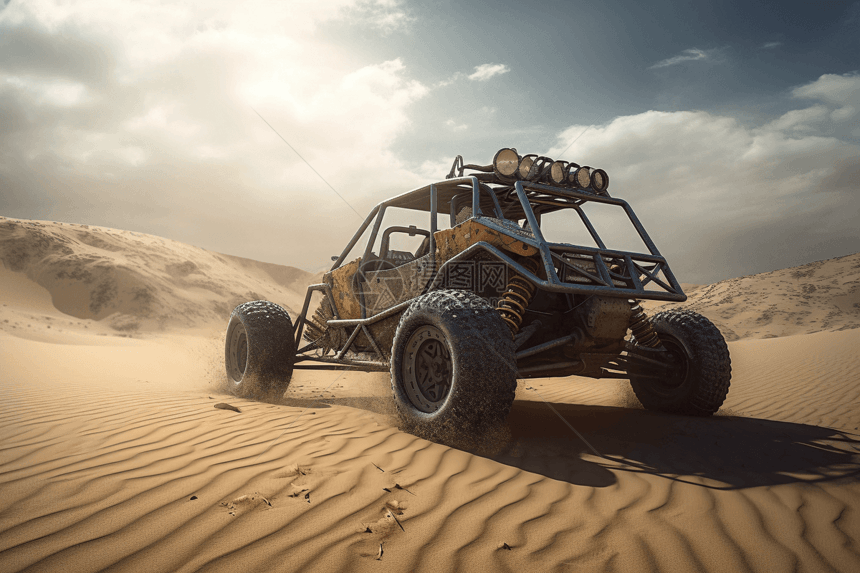 沙漠沙丘越野车图片