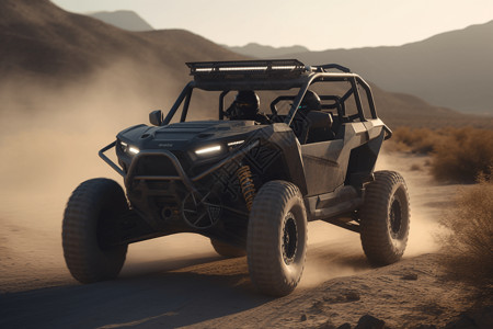 沙漠中的电动越野汽车设计图片