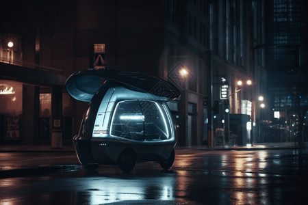 街道上的科技汽车背景图片