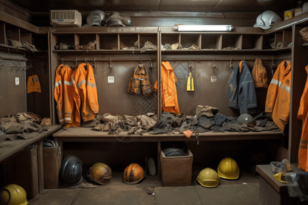 矿产工人更衣室图片