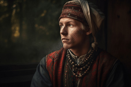 波罗人传统服装波罗的男性背景