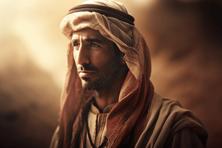 一个阿拉伯男子背景图片