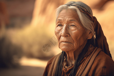 印第安老奶奶高清图片