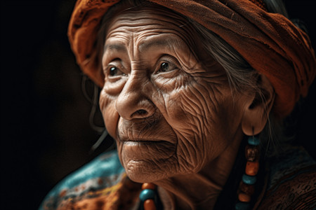 拉丁美洲老年妇女背景