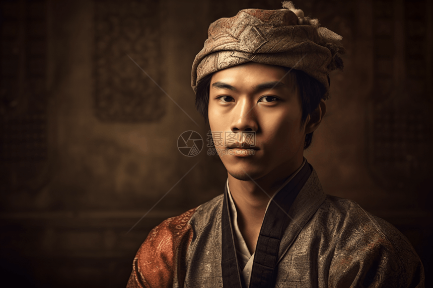 代装扮的亚洲男性图片