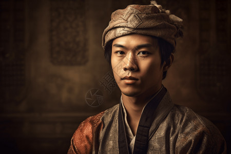 代装扮的亚洲男性背景图片