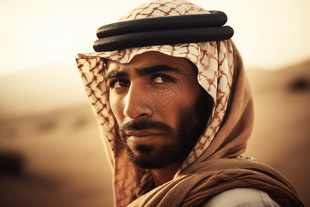 沙漠王子阿拉伯长袍高清图片