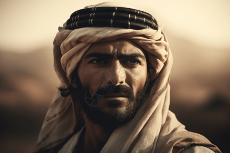 阿拉伯王子阿拉伯围巾高清图片