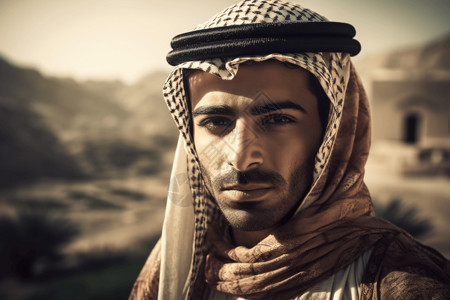 中东阿拉伯男子高清图片
