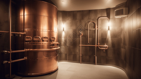 浴室热水器射灯照明的地热系统设计图片