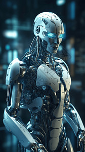 机器人3D模型背景图片