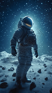 宇航员的3D模型背景图片