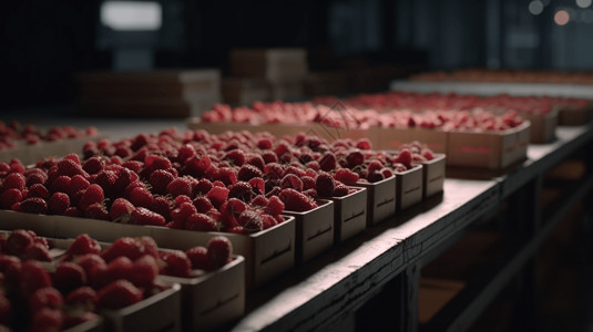 包装浆果生产线背景图片