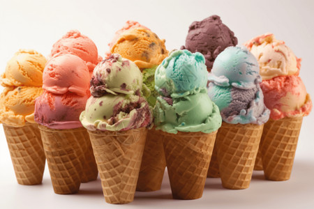 多种口味的冰激凌高清图片