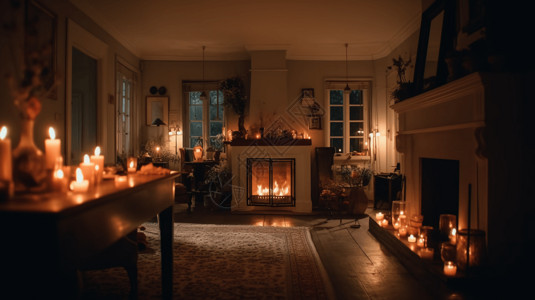 具有浪漫氛围的客厅背景图片