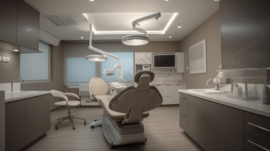 干净明亮的牙科诊所设计图片
