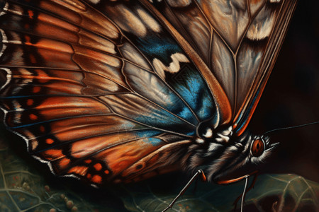 精致的蝴蝶翅膀背景图片