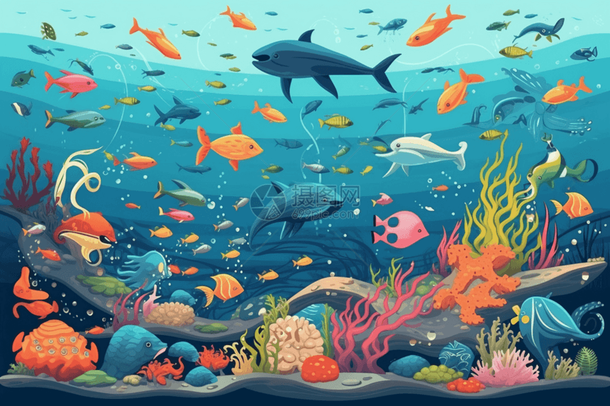 海底的海洋生物图片