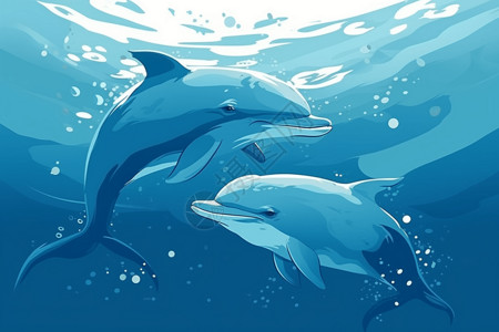 欢乐的海豚背景图片