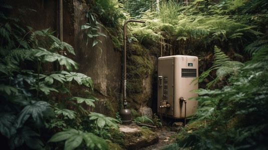 老式热水器老式冰箱高清图片