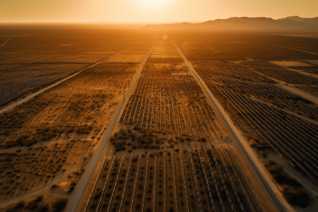 沙漠景观的太阳能背景图片