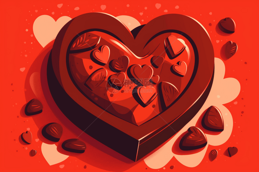 浪漫情人节巧克力图片